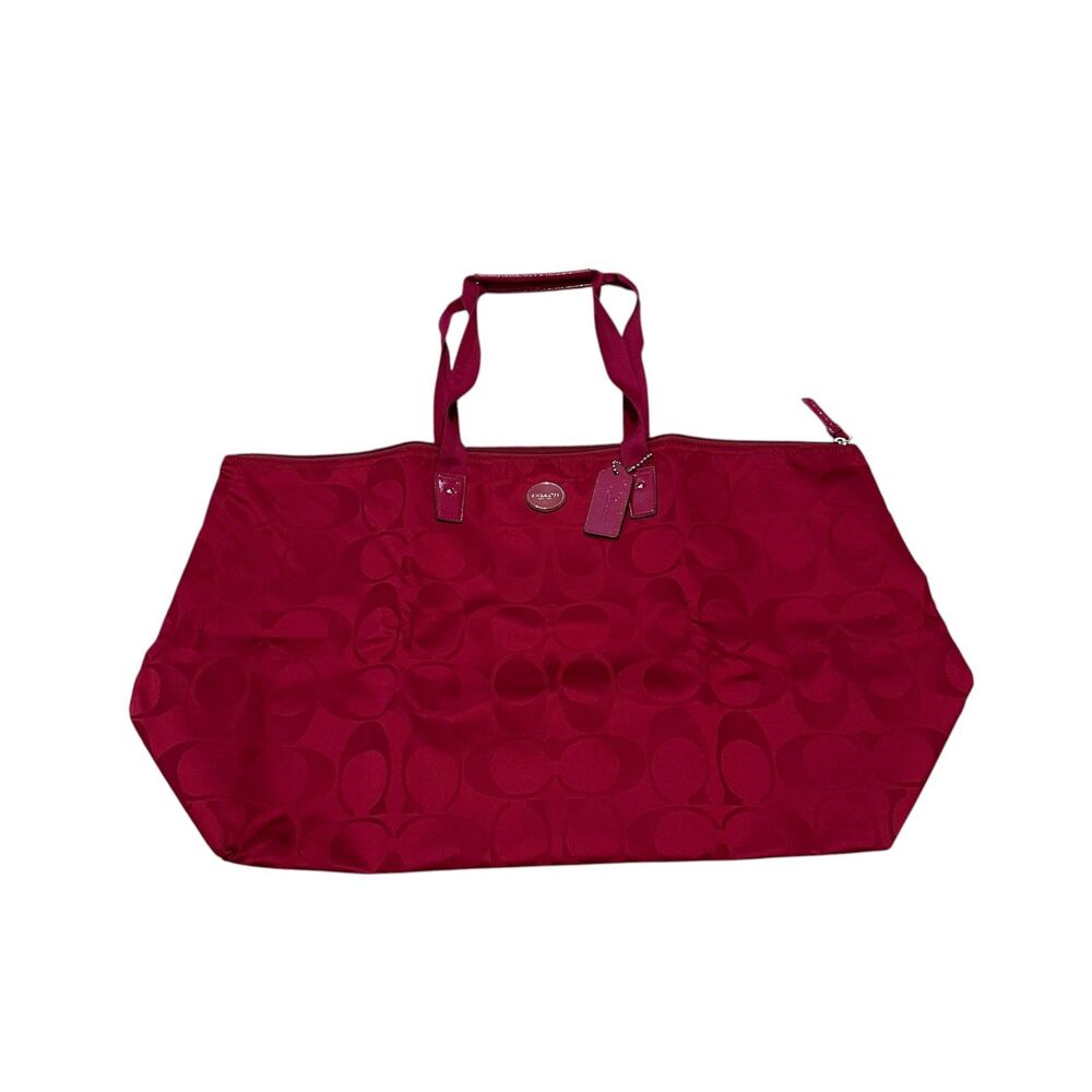 Coach Getaway Signature Nylon Packable Weekender Tote Bag